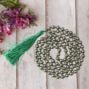 Natural Pyrite Mala: Manifestation and Financial Luck