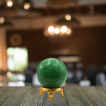 Green Jade Sphere with Stand Manikyaa