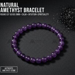 Natural Amethyst Bracelet by Manikyaa