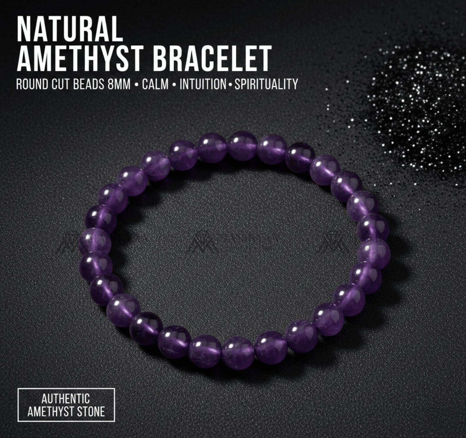 Natural Amethyst Bracelet by Manikyaa