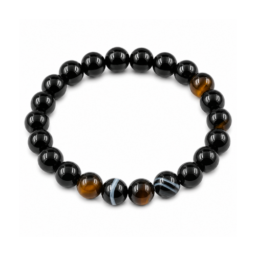 Natural Black Hakik Bracelet