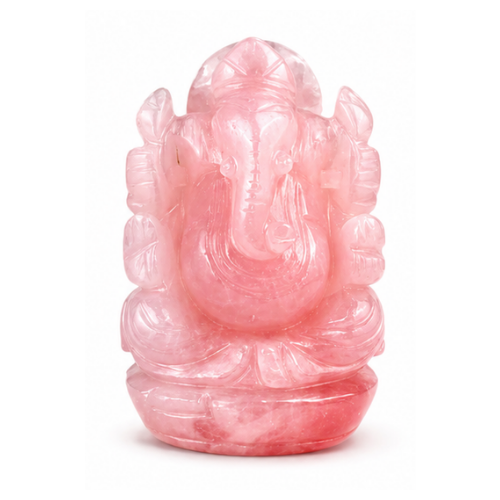Natural Rose Quartz Ganesha