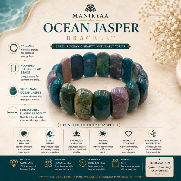 Natural Ocean Jasper Bracelet | Tranquility & Strength