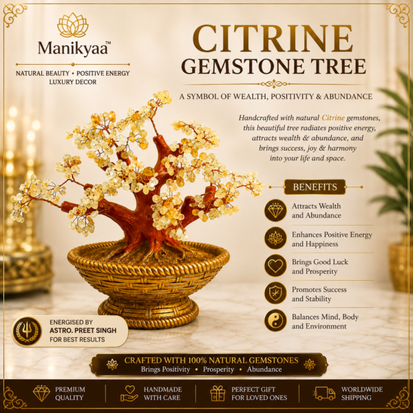 Natural Citrine Gemstone Tree: Wealth, Abundance & Positivity
